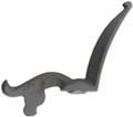 frizzen, left, wax cast steel, as cast, temper after fitting